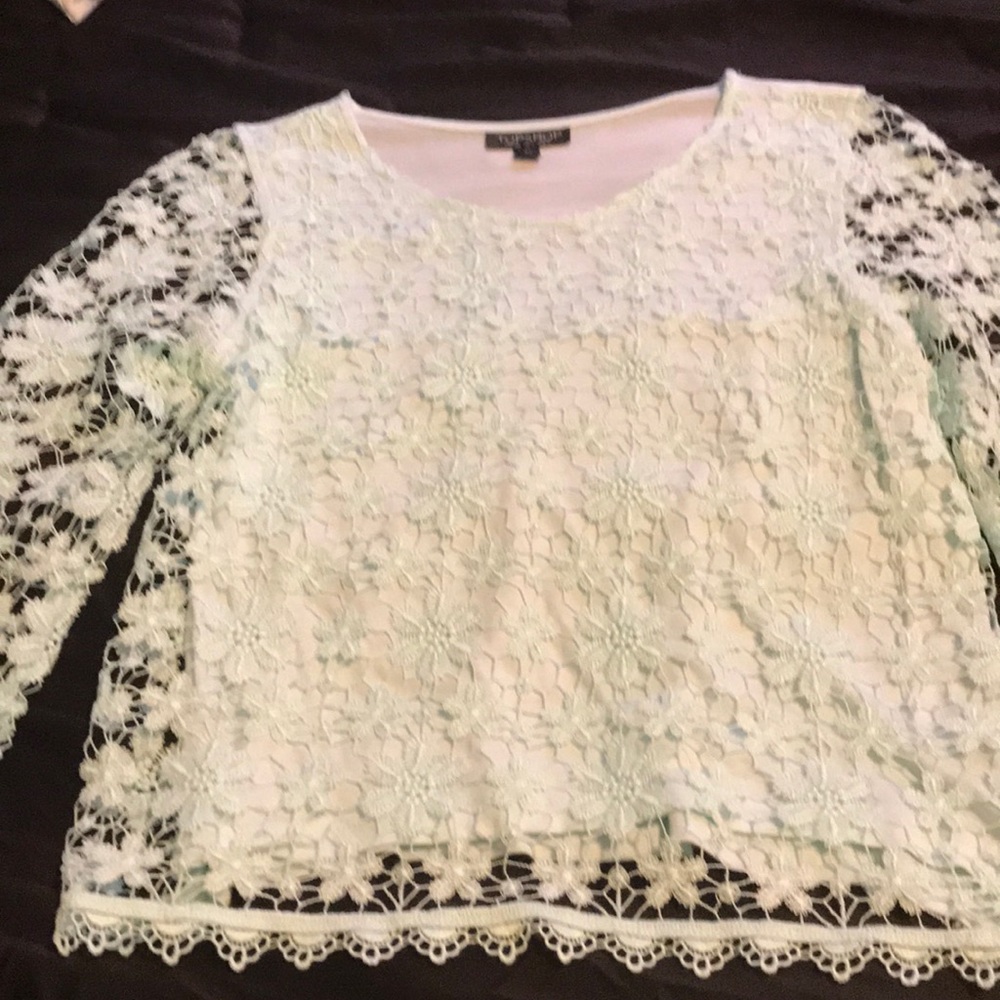 Topshop eyelet front top